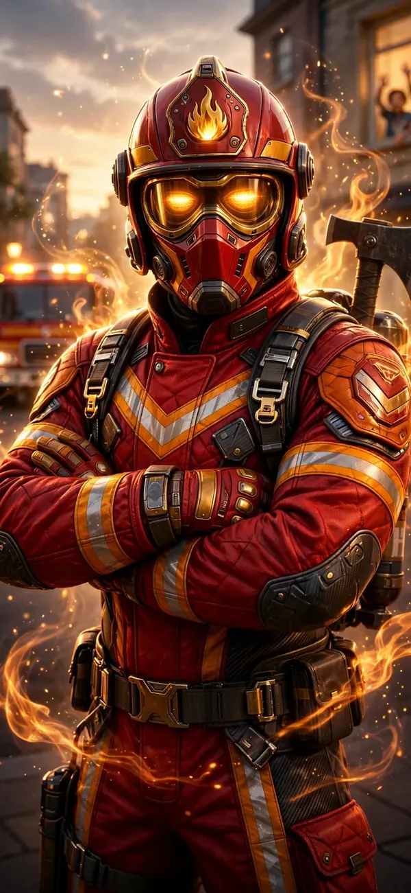 Blaze Rescue, an original firefighter hero in HeroCall